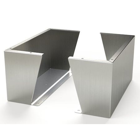 Saginaw Control & Engineering Floor Stand Kit, 12 in. H x 24 in. W x 9.12 in. L, 316 Stainless Steel, 1 PR SCE-FK1224SS6